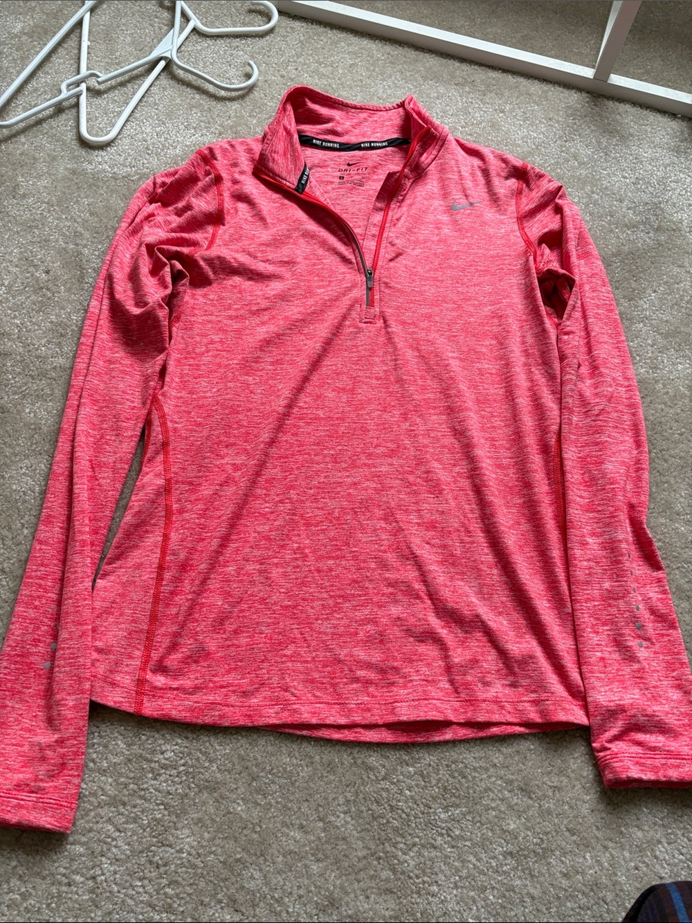 Nike Heathered red Quarter-Zip Top